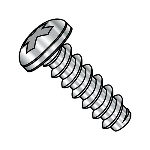 2-32X3/8 Phillips Pan Self Tapping Screw Type B Fully Threaded 18-8 Stainless Steel (Pack Qty 5,000) BC-0206BPP188